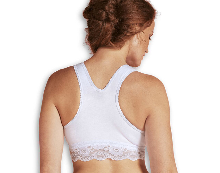 CARRIWELL Brassire d'Allaitement Cache-Coeur en Coton Bio - Blanche M (3)