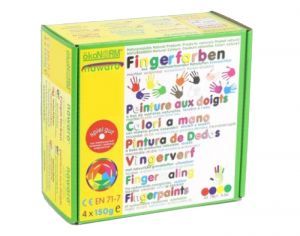 OKONORM Peinture  Doigts 4 couleurs - Teintes Primaires - Ds 3 ans