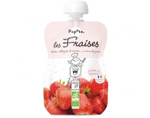 POPOTE Gourde Fraise Bio - 120 g - Ds 4/6 mois