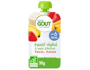 GOOD GOUT Gourde Brass Vgtal Avoine Fraise Banane - 90g - Ds 6 Mois