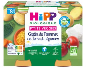 HIPP Ptits Veggies - 2 x 190 g Gratin de Pommes de terre et Lgumes